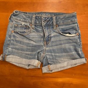 AEO Super Super Stretch Midi Shorts